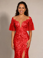 Mermaid Mother of the Bride Dress with V-neck 
