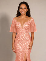 Mermaid Mother of the Bride Dress with V-neck 