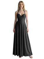 Halter Beaded Prom Dress 