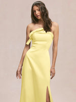 Satin Bow Accent Bridesmaid Dress 