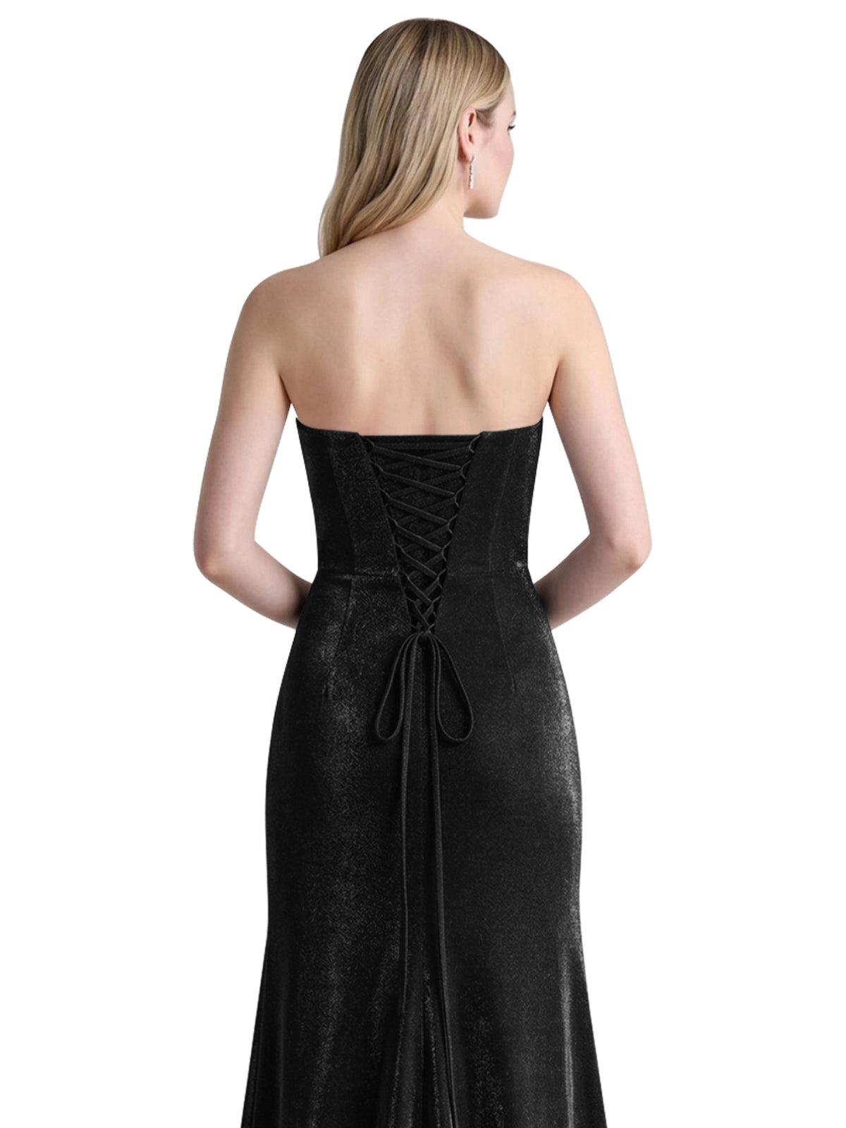 Velvet Prom Dress with Beaded Applique 