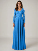 A-line Mother of the Bride Dress with Appliques