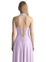 Halter Beaded Prom Dress 
