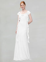 Flowy Ruffle Sheath Bridesmaid Dress 