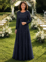A-line Mother of the Bride Dress with Lace 