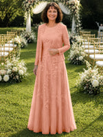 A-line Mother of the Bride Dress with Lace 