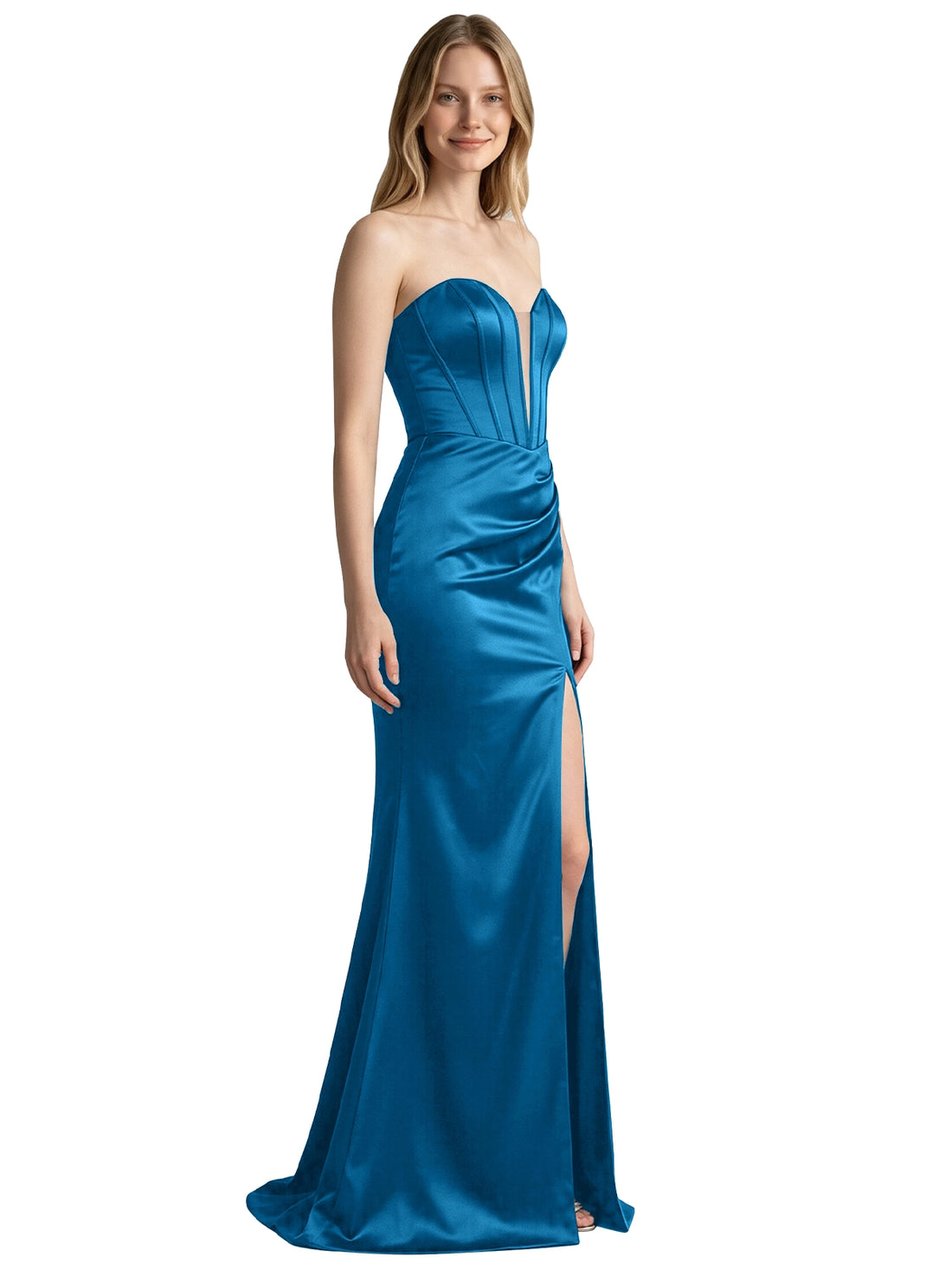 High Slit Sweetheart Prom Dress 