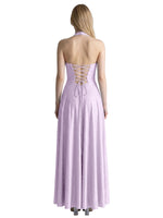 Halter Beaded Prom Dress 