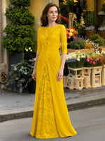 Lace Mother of the Bride Dress with Applique 