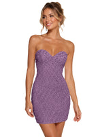 Sparkling Sheath Beading Mini Dress 