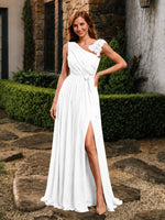 Chiffon Prom Dress with Appliques