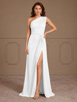 One-Shoulder Prom Dress with Slit