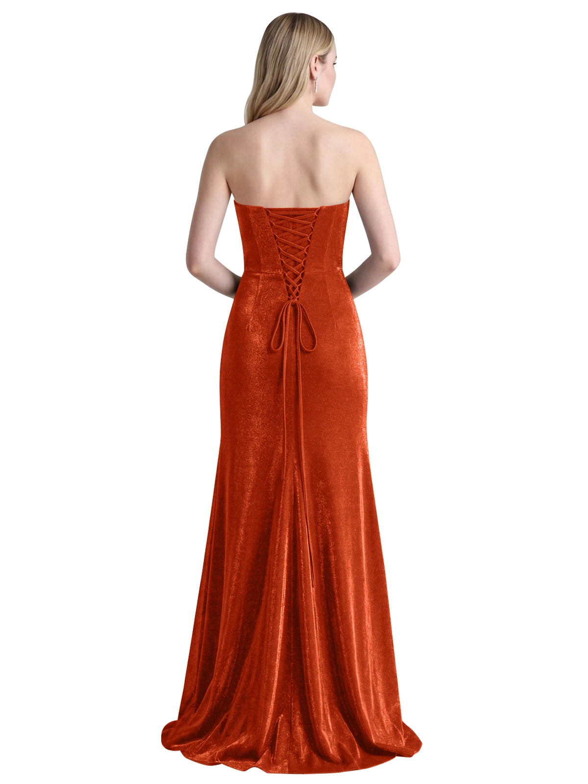 Velvet Prom Dress with Beaded Applique 