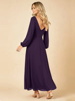 A-line Bridesmaid Dress with Long Sleeves 