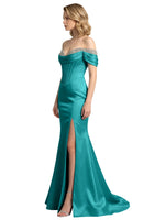 Corset Beaded Trumpet Prom Dress 