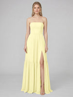 Strapless Bridesmaid Dress with Slit 