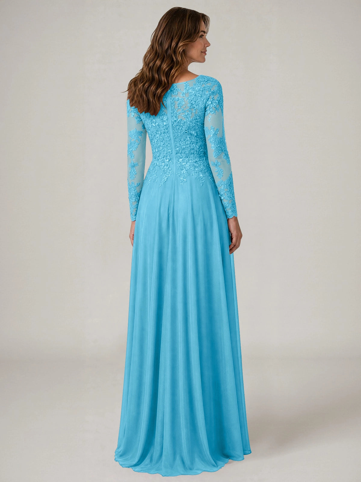A-line Mother of the Bride Dress with Appliques