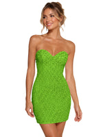 Sparkling Sheath Beading Mini Dress 