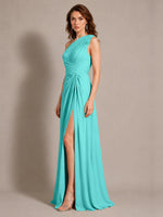 One-Shoulder Prom Dress with Slit
