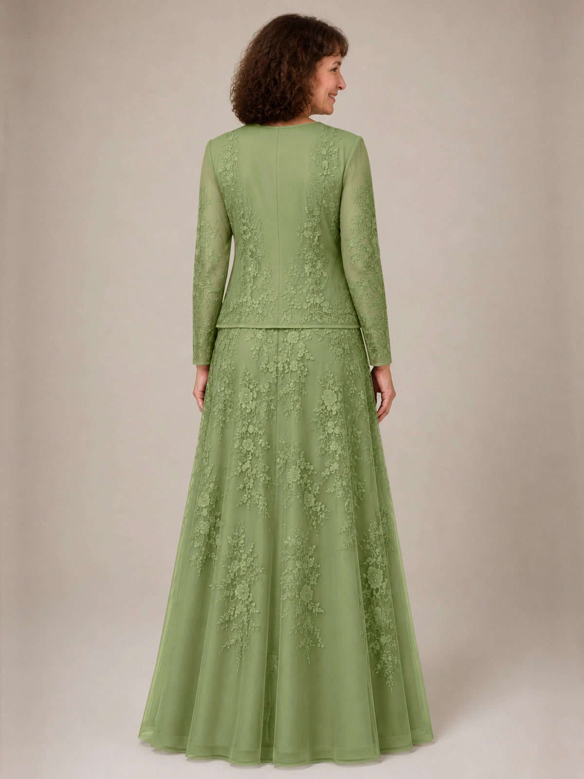 A-line Mother of the Bride Dress with Lace 