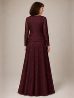 A-line Mother of the Bride Dress with Lace 