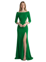 Side Cutout Slit Prom Dress 