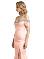 Corset Beaded Trumpet Prom Dress 