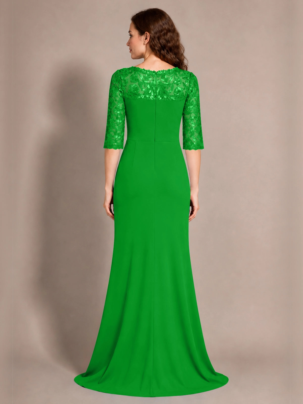 Lace Mother of the Bride Dress with Applique 