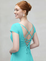Flowy Ruffle Sheath Bridesmaid Dress 