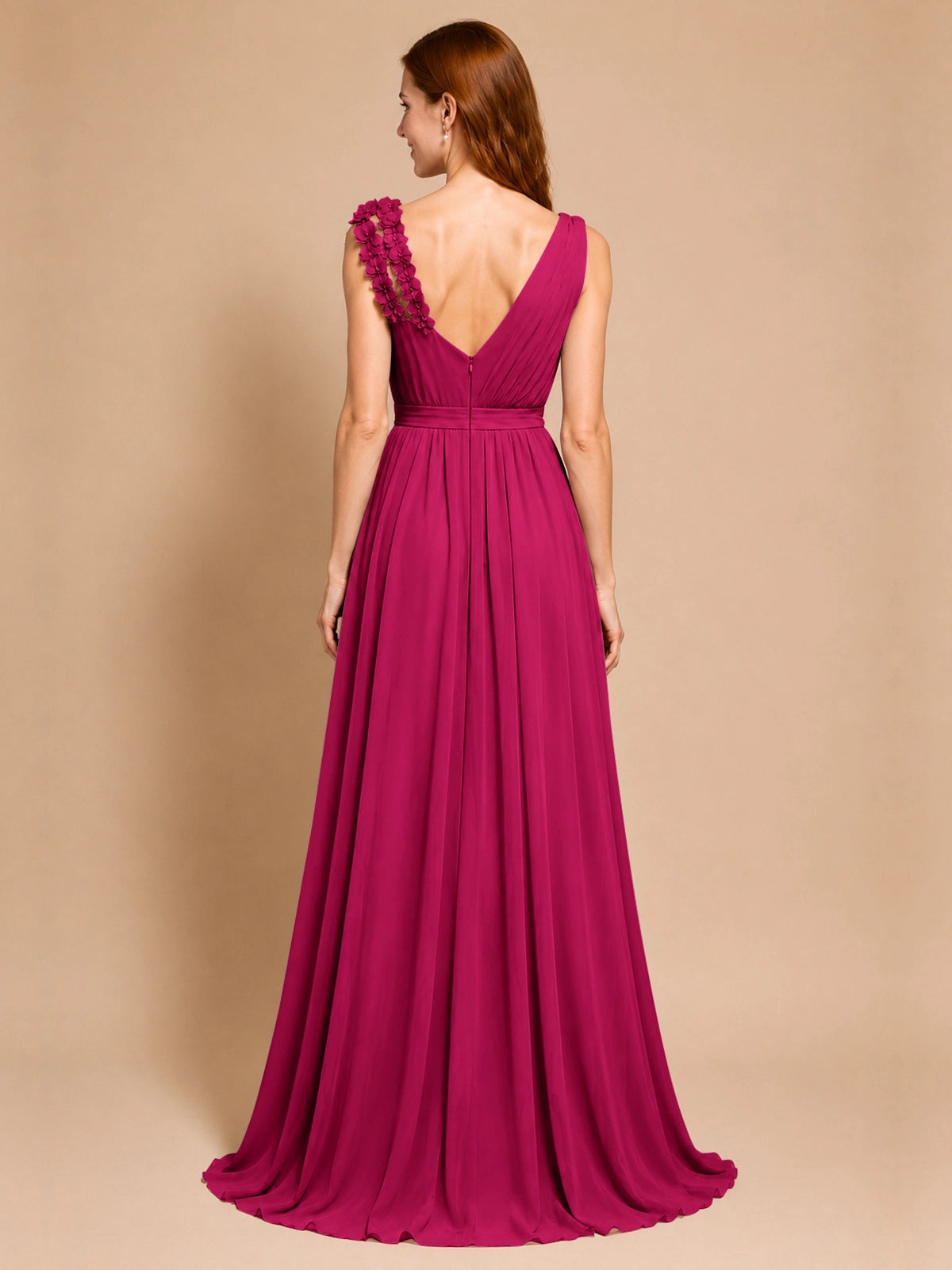 Chiffon Prom Dress with Appliques