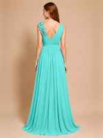 Chiffon Prom Dress with Appliques