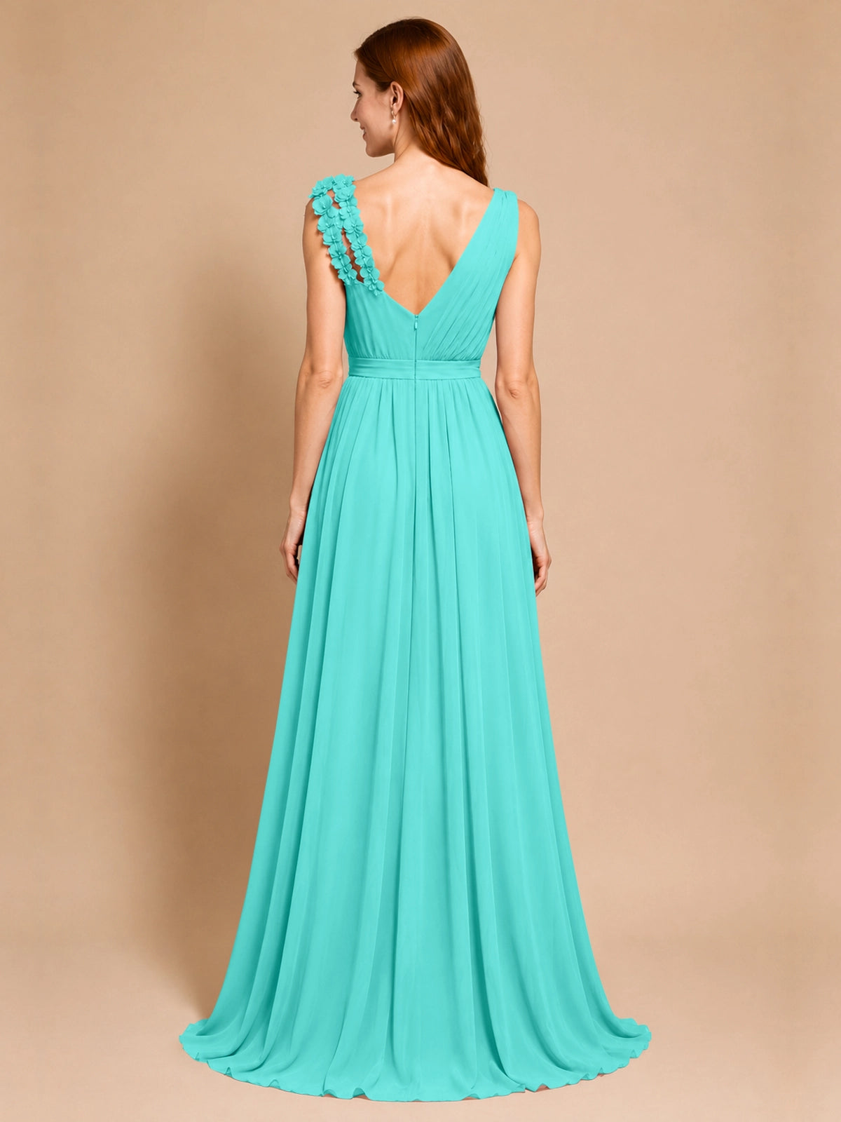 Chiffon Prom Dress with Appliques