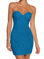 Sparkling Sheath Beading Mini Dress 