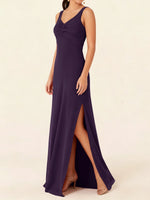 Chiffon Bridesmaid Dress with Slit 