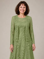 A-line Mother of the Bride Dress with Lace 