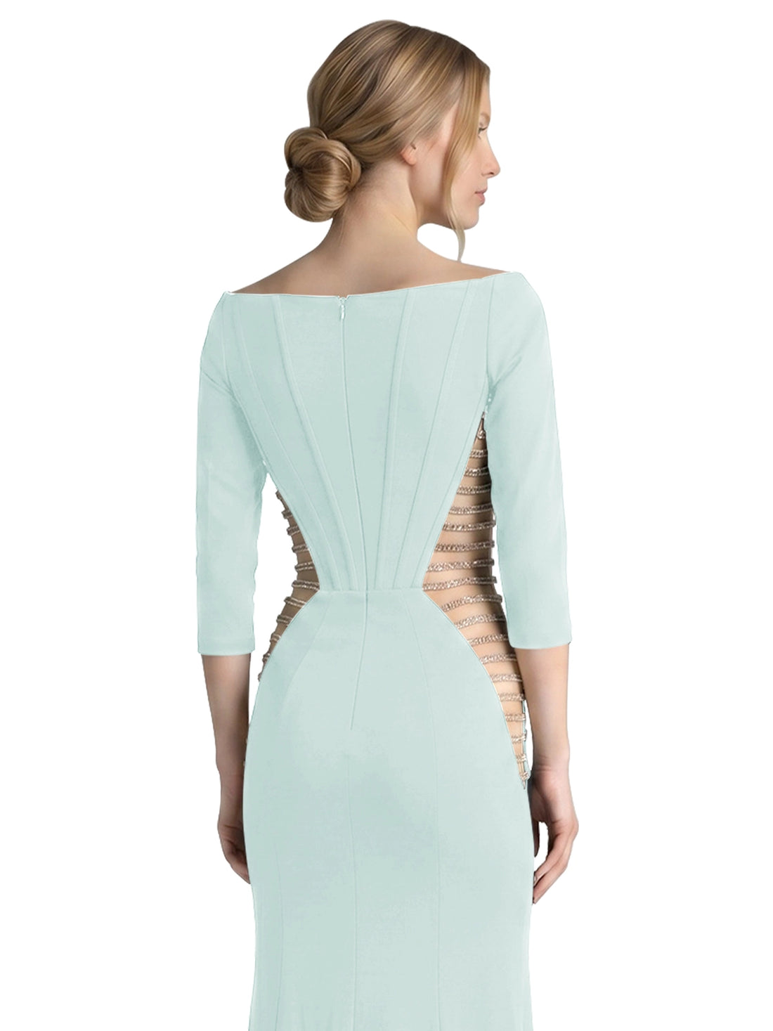 Side Cutout Slit Prom Dress 