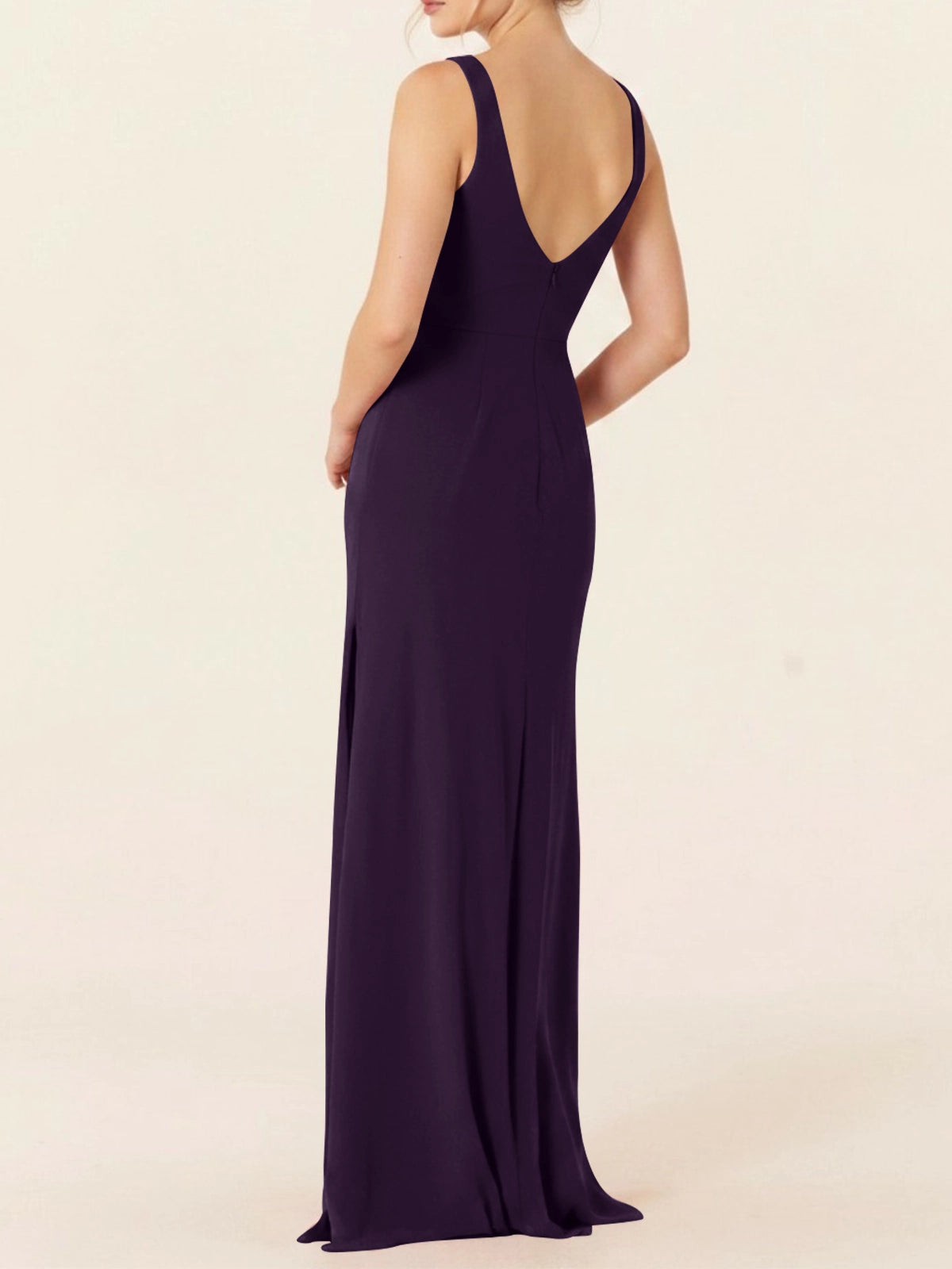 Chiffon Bridesmaid Dress with Slit 