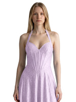 Halter Beaded Prom Dress 