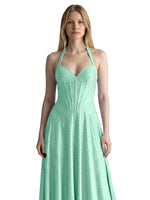 Halter Beaded Prom Dress 