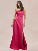 Satin Bow Accent Bridesmaid Dress 