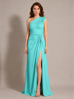One-Shoulder Prom Dress with Slit