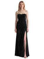 Velvet Prom Dress with Beaded Applique 