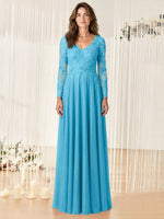 A-line Mother of the Bride Dress with Appliques