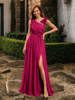 Chiffon Prom Dress with Appliques
