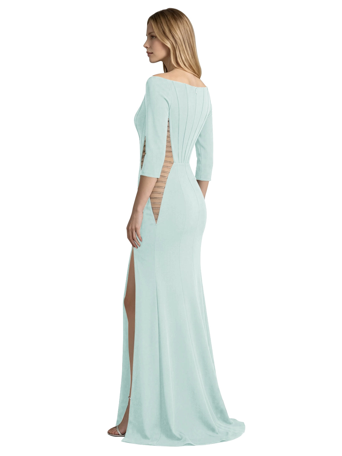 Side Cutout Slit Prom Dress 