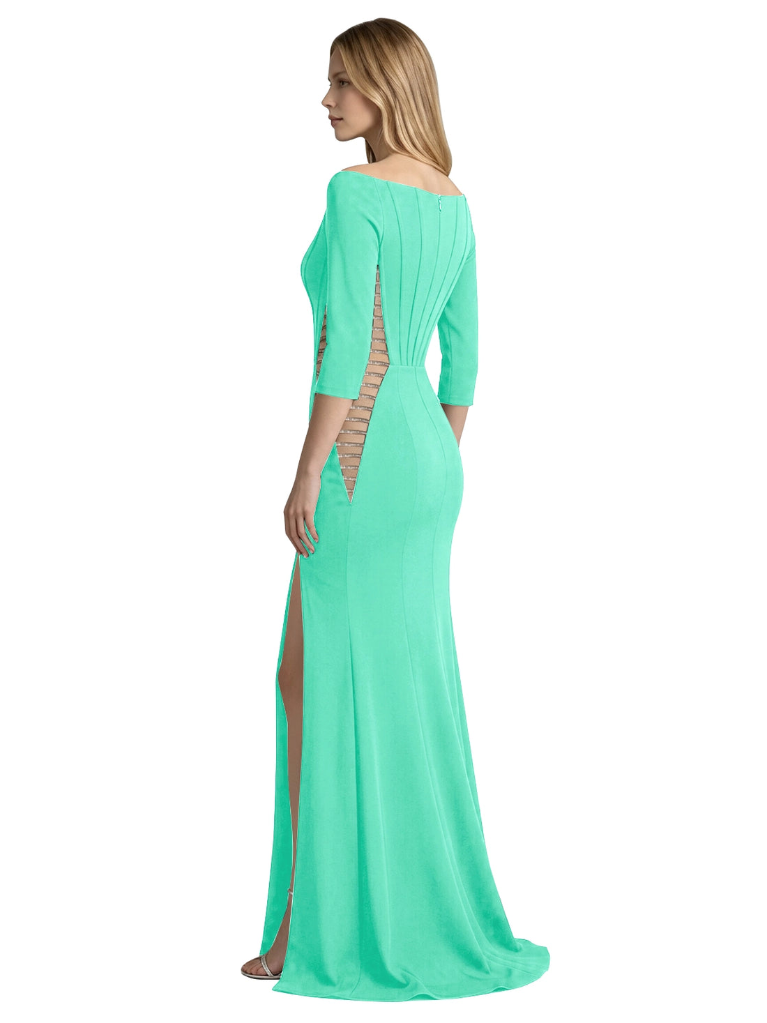 Side Cutout Slit Prom Dress 
