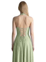 Halter Beaded Prom Dress 