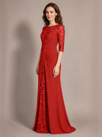 Lace Mother of the Bride Dress with Applique 