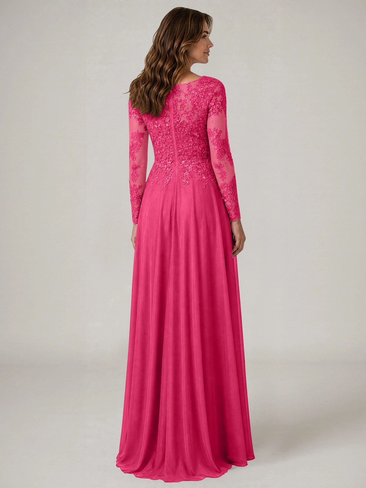 A-line Mother of the Bride Dress with Appliques
