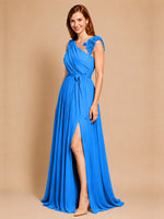 Chiffon Prom Dress with Appliques